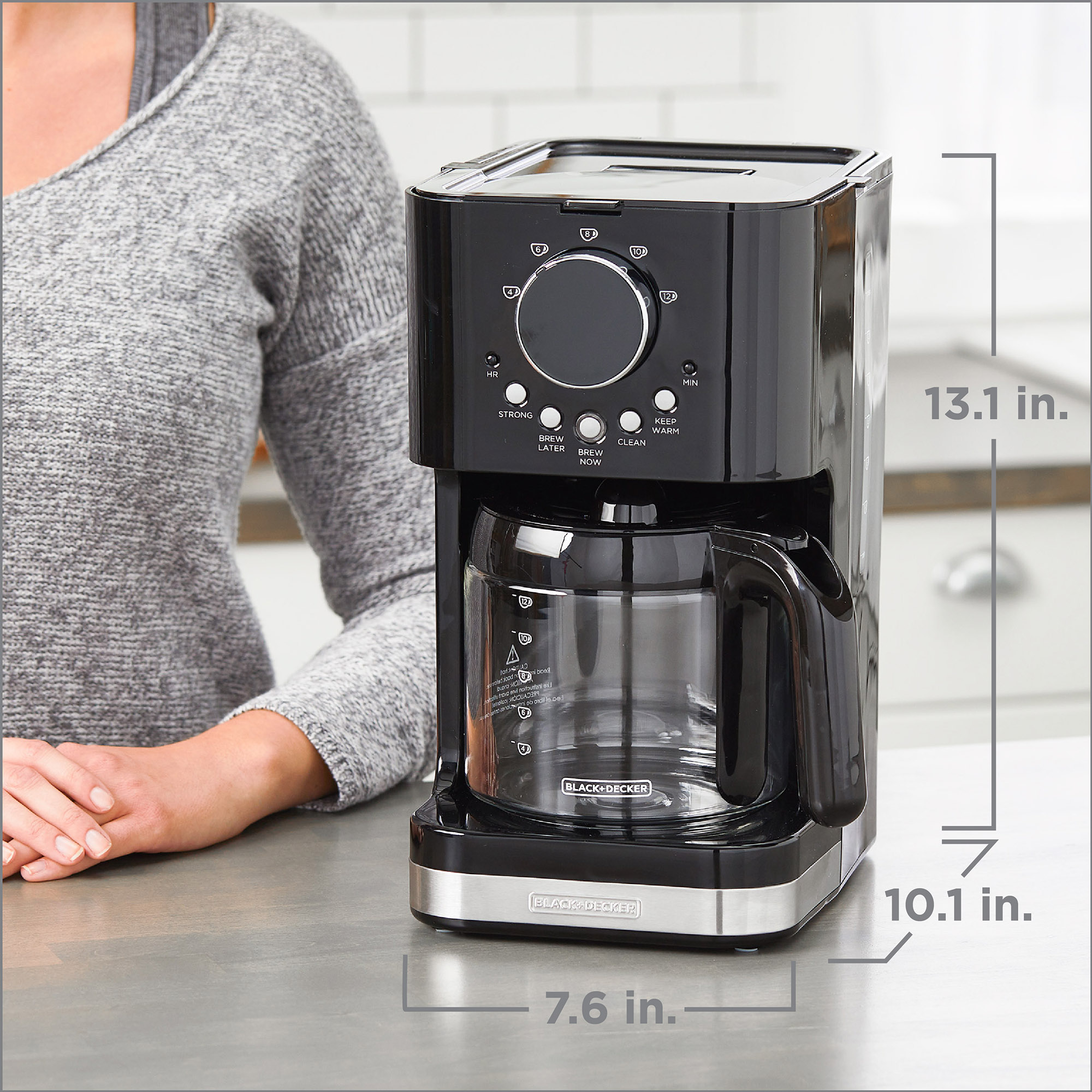 Select A Size Easy Dial Programmable Coffeemaker Black